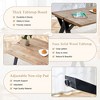 NicBex 5 PCS/7 PCS Dining Table Set,Wood Textured MDF Dining Table with A-Frame Legs,4/6 Round Corner Chairs for Kitchen/Dining Room - image 4 of 4