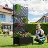 Lirago Iron Black Arch Mobile Planters Planting Box Trellis for Climbing Plants - 3 of 4