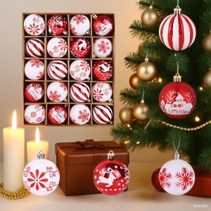 Christmas Balls Ornaments for Xmas Tree- 20Pcs Shatterproof Christmas Tree Decorations, 2.36" Hanging Balls Muti-Color Xmas Ball Ornaments Set - 1 of 4