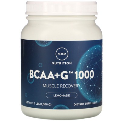 MRM BCAA+G 1000, Lemonade, 2.2 lbs (1,000 g), Sports Nutrition Supplements