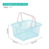 Unique Bargains Plastic Grocery Shopping Toy Storage Mini Decorative Baskets 6.3" x 3.5" x 5.1" 8 Pcs - 2 of 4