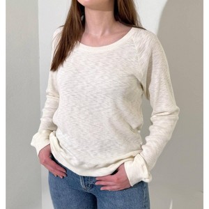 Women's Boatneck Slouchy Raglan Tee - bobi - 1 of 3
