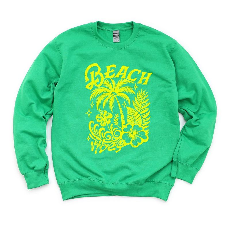 Simply Sage Market Women's Graphic Sweatshirt Beach Vibes Distressed, 1 of 4
