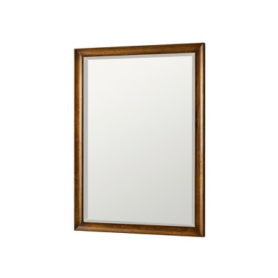 Glenbrooke 40" x 30" Natural Walnut Wood Rectangular Mirror