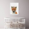 13" x 19" Cute Baby Fox Animals Framed Wall Art Gray - Olivia's Easel: Modern Decor, Digital Art, White Frame - 4 of 4