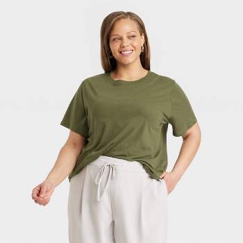 Women's Slim Fit Cropped Cami Tank Top - Wild Fable™ Olive Green 2x : Target