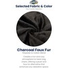 Ultimate Sack 6000 6 Foot Pre Filled Fur Covered Bean Bag Chair with Durable Zipper, Double Stitching, and Washable and Removable Cover, Charcoal - 2 of 4