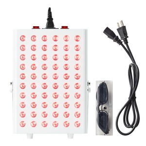 VEVOR Red Light Therapy for Body Face, 60 Dual-Chip, Red 660nm & Near Infrared 850nm Combo, High Power Red Light Therapy Panel for Recovery - 1 of 4
