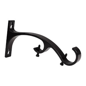Lumi Home Furnishings 4pk 6.7" Steel Double Curtain Rod Bracket Oil Rubbed Bronze - 1 of 4