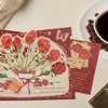Unique Bargains Floral 3D Greeting Cards with Envelope and Message Note 1 Set - 2 of 4