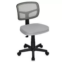 Tangkula Armless Mesh Office Chair Ergonomic Swivel Computer Desk Chair Height Adjustable Task Chair for Adults and Kids