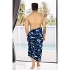 HAPPY BAY Men's Beach Summer Long Cover Up Vacation Lava Lava Sarong Hawaiian Beachwear Sarongs Samoan Swimwear For Men One Size Onyx, Dolphin - 3 of 4
