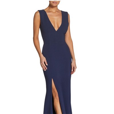 Dress the Population Womens Sandra V Neck Above-Knee Gown Dress