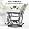 Wicker Rattan Swivel Patio Glider Chair Set of 2, Outdoor Glider Chair with Steel Frame, High Back, Armrests - 4 of 4
