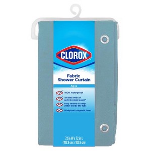 Clorox 72 in. H X 72 in. W Blue Shower Curtain Liner Fabric - 1 of 1