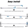 LunaLulinlk Shower Curtain Rod No Dill, Heavy Duty Tension Rod, Adjustable Length 42-60 - 2 of 4