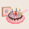 Freniland - Birthday Cake Play Set for 18M+ Toddlers, Pretend Play Dessert Toy with Candles, Strawberry, Plate and Knife - 3 of 4