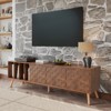 TIRAMISUBEST Mid Century TV Stand 70.8 inch Media Console 2 Drawers Cable Management Solid Wood Legs Storage Living Room Bedroom Home - 4 of 4