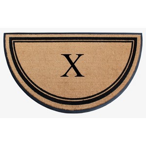 A1HC Natural Coir & Rubber Hand Flocked Large Monogrammed Door Mat 36" X 72" Thick Durable Doormats - 1 of 4