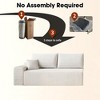 MAYEERTY Sofa White - Corduroy, Compact Seat, No Assembly, for Living Room/Bedroom - 3 of 4