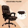 TopComfy Accent Chairs High Back Reclining Office Chair Massage Chair with 6 Vibrating Points Soft Chair for Office, Brown, 29.5"*26"*48" - 4 of 4