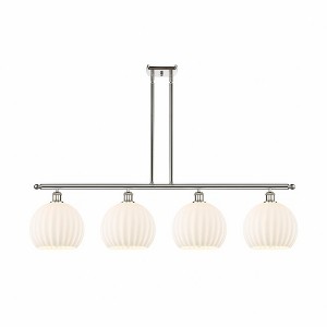 White Venetian - 4 Light Stem Hung Island In Modern Style-12.25 Inches Tall and 48.25 Inches Wide - 1 of 1