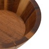 MegaChef 4 Piece 6.75 Inch Acacia Wood Salad Bowl Set in Dark Brown - 3 of 4