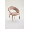 NicBex Modern Dining Chairs with Curved Backrest and Golden Metal Legs,Dinner Chairs for Kitchen,Living Room - 2 of 4