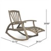 SKRAN Reclining Rocking Chair with Foldable Legs Slat Paneling and Wooden Frame for Garden, Backyard and Pond (Grey) - 3 of 4