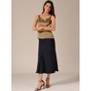 INSPIRE CHIC Women's Satin V Neck Spaghetti Strap Summer Fall Tank Tops - 2 of 4
