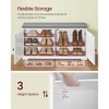 3-Tier Shoe Storage Bench with Cushion, 39.8 Inch Entryway Seat with Adjustable Shelves and Doors - 2 of 4