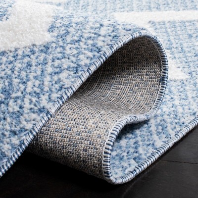 Ivory Diamond Braided Edge 79'' Square Shag Rug