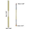 Unique Bargains Acrylic Nylon Gel Polish Drawing Design Nail Art Liner Brushes Gold Tone 1 Pc - 4 of 4