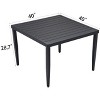 Sapphtopaz Patio Outdoor Table Aluminum Patio Dining Table Outdoor Dining Table Picnic Table with Woven Accents for Garden, Yard, Lawn, Patio - 4 of 4