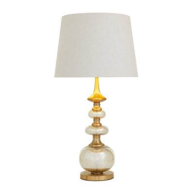 Transitional Linen Buffet Lamp Gold - Olivia & May