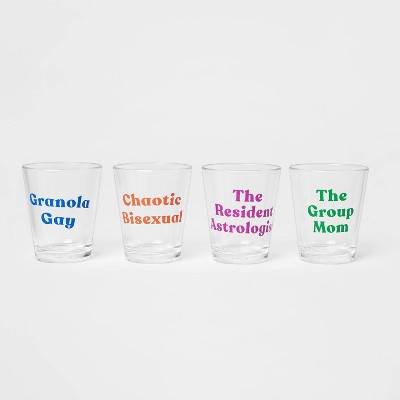 4pk Shot Glass Multicolor - Pride