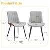 NicBex PU Leather Dining Chairs Set of 4,Modern Armless Upholstered Kitchen Chair with Integral High Back and Metal Legs for Dining Room,Kitchen - 3 of 4