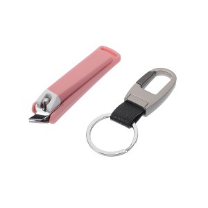 Unique Bargains Nail Clipper With Key Ring 1 Set - 1 of 4