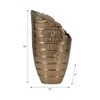 Metal Aluminum Decorative Vase with Textured Design and Contemporary Sculptural Form -  Decorative Accent for Living Room, Bedroom, and Office Decor - 2 of 4