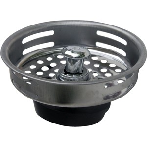 Lasco  3-3/8 In. Chrome Drop Post Style Duo Basket Strainer Stopper  03-1303 - 1 of 1