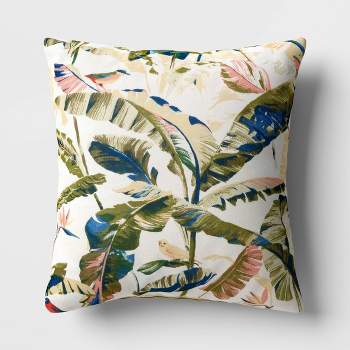 18"x18" Cavendish Canary Tropical Square Outdoor Throw Pillow Multicolor - Threshold™
