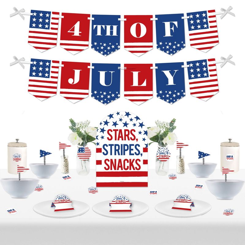 Big Dot of Happiness Stars & Stripes - DIY Patriotic Party Signs - Snack Bar Decorations Kit - 50 Pieces, 1 of 11