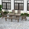 WestinTrends 6 Piece Outdoor Patio Dining Table and Armchair Dining Bench Set - 2 of 3