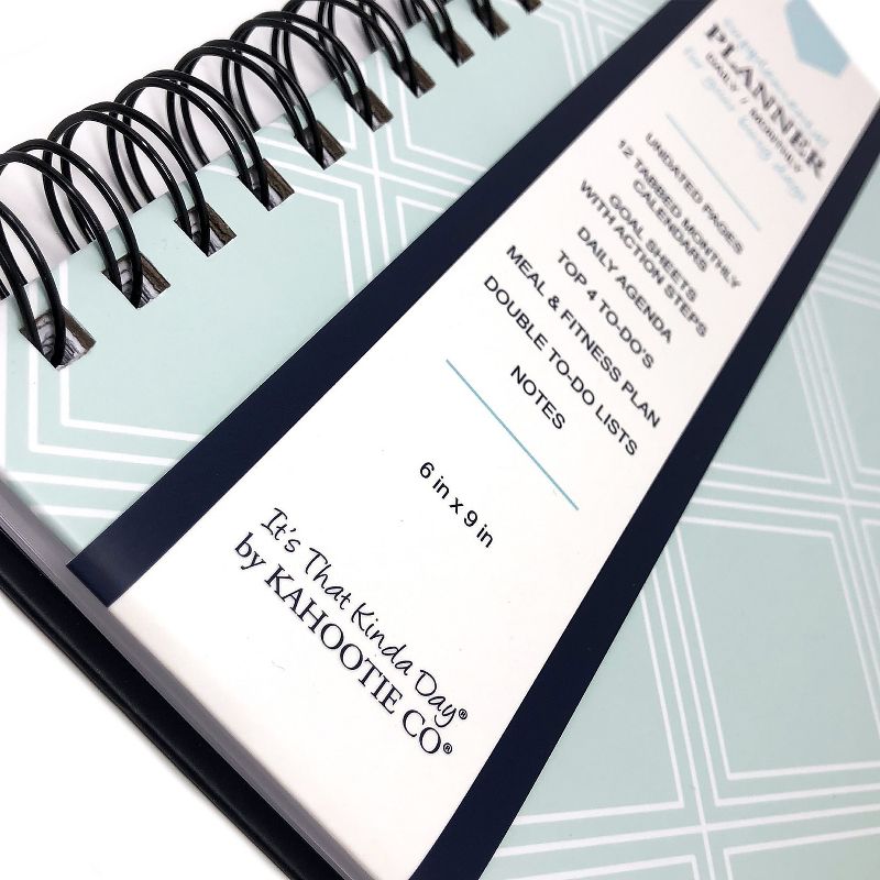 Kahootie Co. Kahootie Co Daily Planner For Your Busy Days 5.5"x8.5" Teal Diamonds (ITKDTD), 2 of 10
