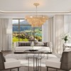 TOBILI 20" Modern 4-Layer Woven Hemp Rope Chandelier, Boho Style Pendant Light, Elegant Hanging Light Fixture for Living Room, Dining Room(No Bulbs) - 4 of 4