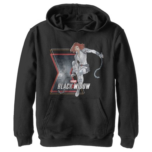 Boy's Marvel Black Widow Vintage Pose Pull Over Hoodie : Target