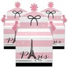 Big Dot of Happiness Paris, Ooh La La - Treat Box Party Favors - Paris Themed Baby Shower or Birthday Party Goodie Gable Boxes - Set of 12 - 2 of 4