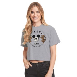 Women's - Disney - Mickey's Spirit of The Tiger Cropped Graphic T-Shirt - 1 of 4