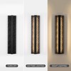 LamQee Modern Linear Outdoor Wall Lights Exterior Lighting Fixtures Outdoor Wall Sconce Outside Wall Mount Lights with Textured Surface - 4 of 4
