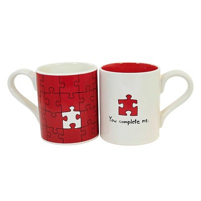 Tabletop Puzzle Piece Mug Set Missing Piece Our Name Is Mud Enesco